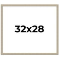 thumbnail image 1 of 32x28 Frame Grey Solid Wood Picture Frame Width 1 Inches | Interior Frame Depth 0.5 Inches |, 1 of 8