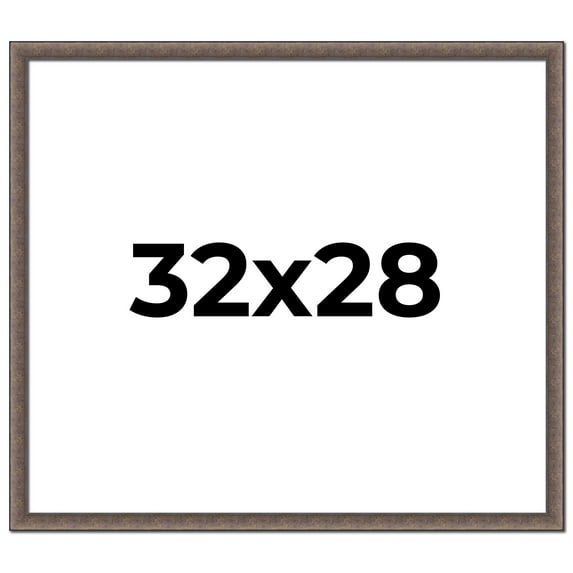 32x28 Frame Silver Real Wood Picture Frame Width 1.25 Inches | Interior Frame Depth 0.5 Inches |
