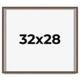 thumbnail image 1 of 32x28 Shadow Box Frame Brown | 1.125 inches Deep Real Wood Rustic Shadowbox Display Frame | UV, 1 of 5