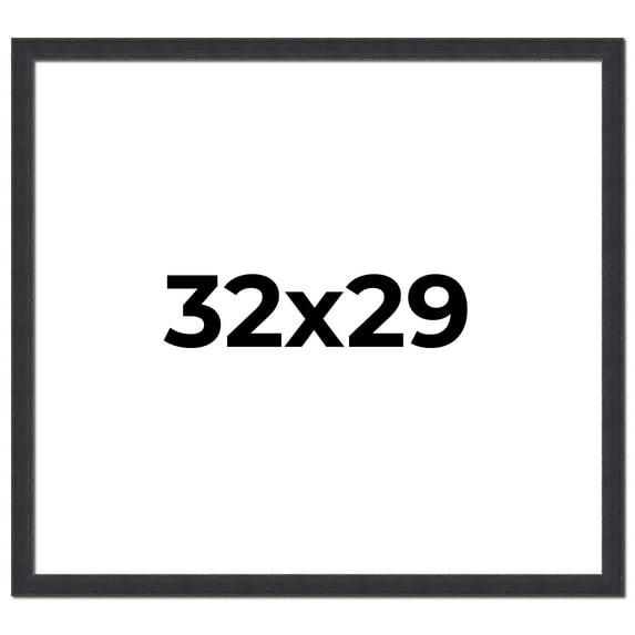 32x29 Frame Black Real Wood Picture Frame Width 1.25 Inches | Interior Frame Depth 0.5 Inches |
