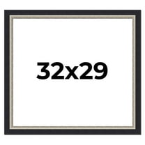 32x29 Frame Black Real Wood Picture Frame Width 2.25 Inches | Interior Frame Depth 0.5 Inches |