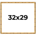 thumbnail image 1 of 32x29 Frame Gold Bamboo Solid Wood Picture Frame | 1 Inch Moulding Width | Interior Frame Depth, 1 of 8