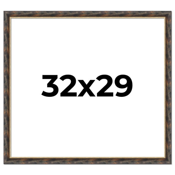 32x29 Frame Gold Real Wood Picture Frame Width 1.5 inches | Interior Frame Depth 0.5 inches |