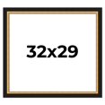 thumbnail image 1 of 32x29 Frame Gold Real Wood Picture Frame Width 2.25 Inches | Interior Frame Depth 0.5 Inches |, 1 of 8