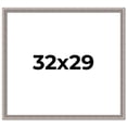 thumbnail image 1 of 32x29 Frame Grey Real Wood Picture Frame Width 1.25 inches | Interior Frame Depth 0.5 inches | Hans, 1 of 8