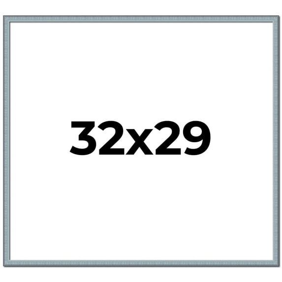 32x29 Frame Rustic Sky Blue Solid Wood Picture Frame | 0.75 Inch Moulding Width |Includes UV