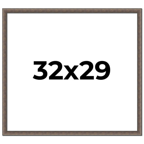32x29 Frame Silver Real Wood Picture Frame Width 1.25 Inches | Interior Frame Depth 0.5 Inches |