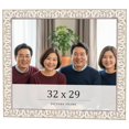 thumbnail image 1 of 32x29 Frame White Real Wood Picture Frame Width 1.5 inches | Interior Frame Depth 0.5 inches |, 1 of 8