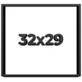 thumbnail image 1 of 32x29 Shadow Box Frame Black | 1 inches Deep Real Wood Contemporary Shadowbox Display Frame | UV, 1 of 8