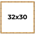 thumbnail image 1 of 32x30 Frame Gold Bamboo Picture Frame - Complete Modern Photo Frame Includes UV Acrylic Shatter, 1 of 8