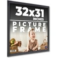 thumbnail image 1 of 32x31 Frame Black Passaggi Solid Wood Picture Frame Width 1.5 Inches | Interior Depth 0.5 Inches |, 1 of 8