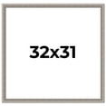 thumbnail image 1 of 32x31 Frame Grey Real Wood Picture Frame Width 1.25 inches | Interior Frame Depth 0.5 inches | Hans, 1 of 8