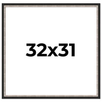32x31 Frame Silver Real Wood Picture Frame Width 1.25 Inches | Interior Frame Depth 0.75 Inches |