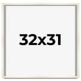 thumbnail image 1 of 32x31 Frame White Wheat Solid Wood Picture Frame | Moulding Width 0.75 Inches | Interior Depth 0.5, 1 of 8