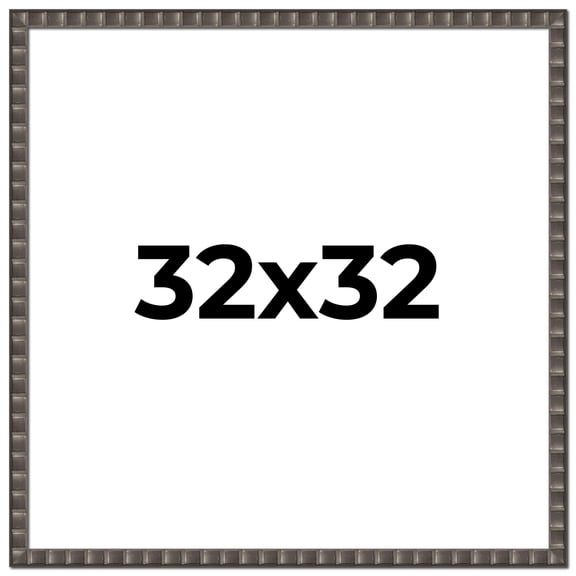32x32 Frame Black Brown Chestnut Mosaic Solid Wood Picture Frame | 1.125 Inch Moulding Width |