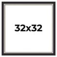 thumbnail image 1 of 32x32 Frame Black Real Wood Picture Frame Width 2.25 Inches | Interior Frame Depth 0.5 Inches |, 1 of 8