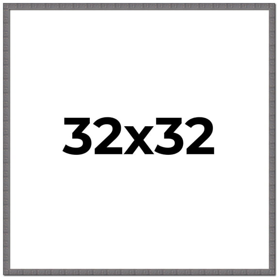 32x32 Frame Blue Kingsley Pewter Solid Wood Picture Frame Width 0.75 Inches |Interior Depth 0.5