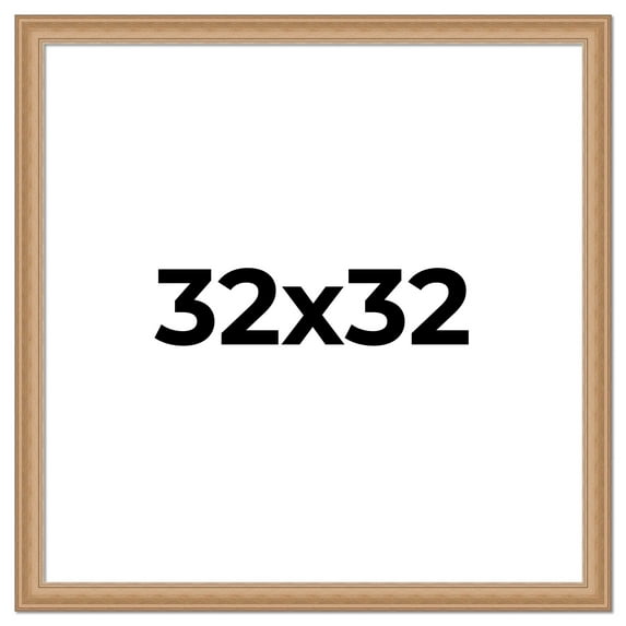 32x32 Frame Charleston Honey Brown Solid Wood Picture Frame Width 1.75 Inches | Interior Depth 0.5