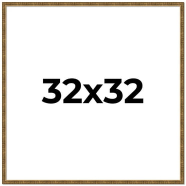 32x32 Frame Gold Kingsley Distressed Solid Wood Picture Frame Width 0.75 Inches | Interior Frame