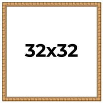 32x32 Frame Gold Real Wood Picture Frame Width 1.5 inches | Interior Frame Depth 0.5 inches |