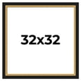 thumbnail image 1 of 32x32 Frame Gold Real Wood Picture Frame Width 2.25 Inches | Interior Frame Depth 0.5 Inches |, 1 of 8