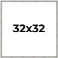 thumbnail image 1 of 32x32 Frame Silver Grey Distressed Solid Wood Picture Frame | 0.75 Inch Moulding Width | Interior, 1 of 8