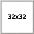 thumbnail image 1 of 32x32 Frame Silver Inner Slope Bevel Picture Frame | 1 Inch Moulding Width | 0.75 Inch Rabbet Depth, 1 of 8