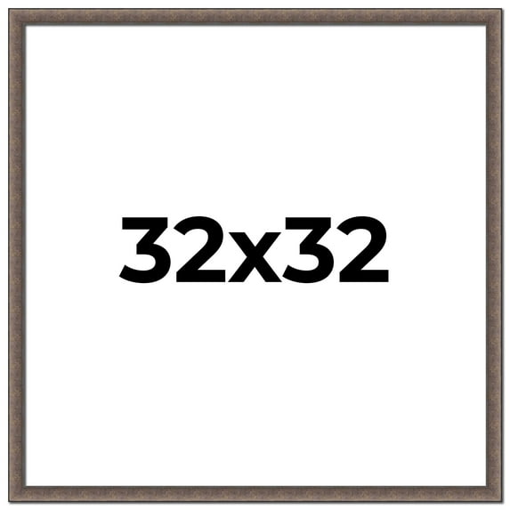 32x32 Frame Silver Real Wood Picture Frame Width 1.25 Inches | Interior Frame Depth 0.5 Inches |