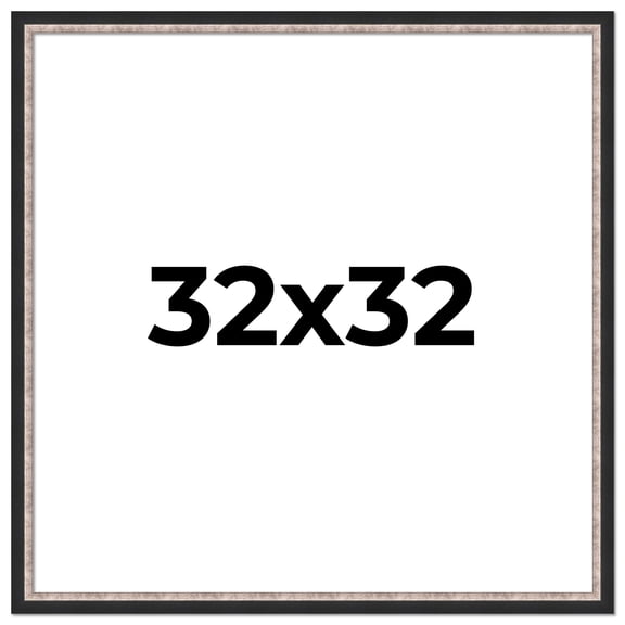 32x32 Frame Silver Real Wood Picture Frame Width 1.25 Inches | Interior Frame Depth 0.75 Inches |
