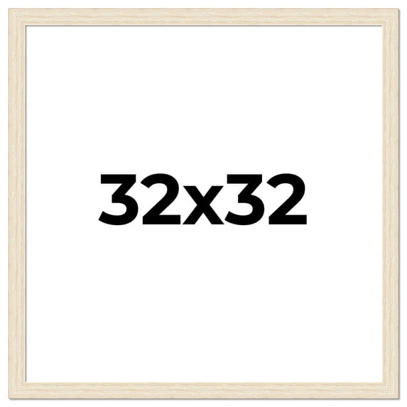 32x32 Frame White Barnwood Picture Frame - Modern Photo Frame Includes UV Acrylic Shatter Guard