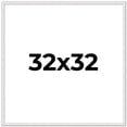 thumbnail image 1 of 32x32 Frame White Real Wood Picture Frame Width 0.75 inches | Interior Frame Depth 0.5 inches |, 1 of 8