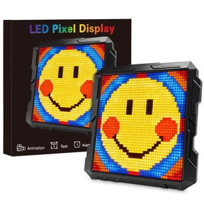 32x32 Pixel Display Smart Digital Picture Frame – Programmable RGB LED Art Panel with APP Control, Bluetooth Alarm Clock & Message Board for Bedside, Desk or Game Room