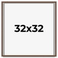 thumbnail image 1 of 32x32 Shadow Box Frame Brown | 1.125 inches Deep Real Wood Rustic Shadowbox Display Frame | UV, 1 of 5