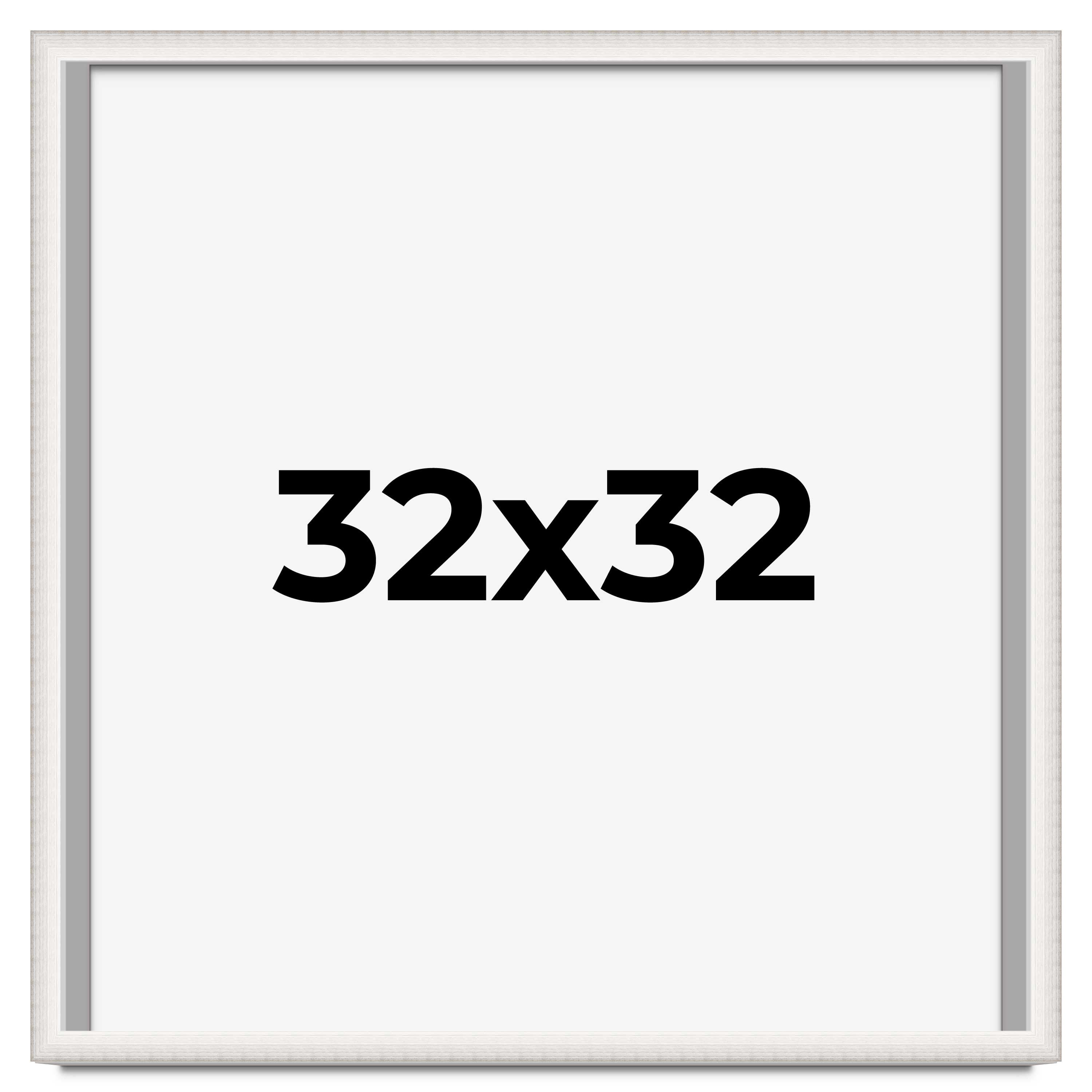32x32 Shadow Box Silver Brushed Striped Display Frame | 1.625 Inches ...