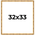 thumbnail image 1 of 32x33 Frame Gold Bamboo Solid Wood Picture Frame | 1 Inch Moulding Width | Interior Frame Depth, 1 of 8