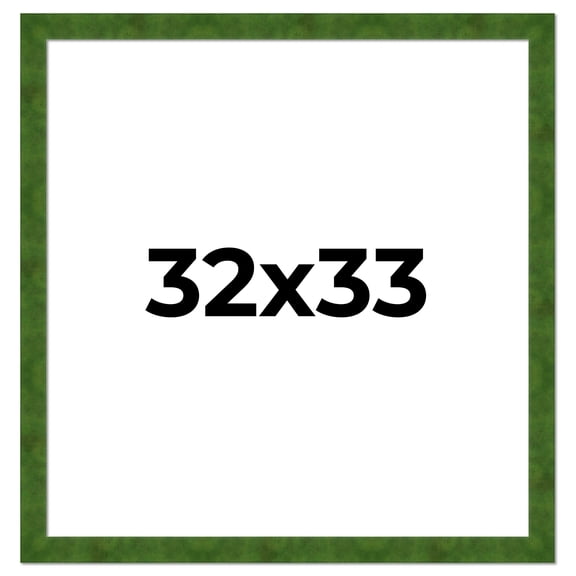 32x33 Frame Green Burl Solid Wood Picture Frame | 1.75 Inches Moulding Width | Interior Frame Depth