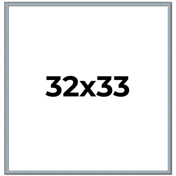 32x33 Frame Rustic Sky Blue Solid Wood Picture Frame | 0.75 Inch Moulding Width |Includes UV