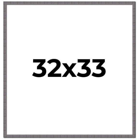 32x33 Frame Slate Blue Distressed Rustic Solid Wood Picture Frame | 0.75 Inch Moulding Width |