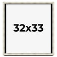 thumbnail image 1 of 32x33 Shadow Box Frame Silver | 1.625 Inches Deep Real Wood Contemporary Shadowbox Display Frame |, 1 of 7