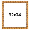 thumbnail image 1 of 32x34 Frame Beige Real Wood Picture Frame Width 3 inches | Interior Frame Depth 0.5 inches |, 1 of 8