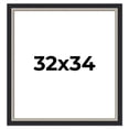 thumbnail image 1 of 32x34 Frame Black Real Wood Picture Frame Width 2.25 Inches | Interior Frame Depth 0.5 Inches |, 1 of 8