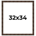 thumbnail image 1 of 32x34 Frame Brown Burl Real Wood Picture Frame Width 1.625 Inches | Interior Frame Depth 0.5 Inches, 1 of 8