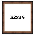 thumbnail image 1 of 32x34 Frame Brown Walnut Gold Ornate Trim Solid Wood Plein Air Picture Frame | 3 Inch Moulding, 1 of 8