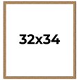thumbnail image 1 of 32x34 Frame Gold Solid Wood Picture Frame Width 1.25 Inches | Interior Frame Depth 0.375 Inches |, 1 of 8