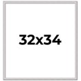 thumbnail image 1 of 32x34 Frame Silver Inner Slope Bevel Picture Frame | 1 Inch Moulding Width | 0.75 Inch Rabbet Depth, 1 of 8