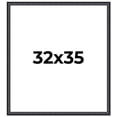 thumbnail image 1 of 32x35 Frame Black Real Wood Picture Frame Width 1.25 inches | Interior Frame Depth 0.5 inches |, 1 of 8