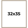 thumbnail image 1 of 32x35 Frame Silver Real Wood Picture Frame Width 0.75 Inches | Interior Frame Depth 0.5 Inches |, 1 of 8