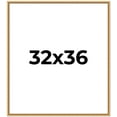 thumbnail image 1 of 32x36 Frame Beaded Gold Solid Wood Picture Frame | 0.75 Inches Moulding Width | Liscio Oro, 1 of 8