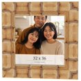 thumbnail image 1 of 32x36 Frame Beige Real Wood Picture Frame Width 3 inches | Interior Frame Depth 0.5 inches |, 1 of 8