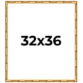 thumbnail image 1 of 32x36 Frame Gold Bamboo Picture Frame - Complete Modern Photo Frame Includes UV Acrylic Shatter, 1 of 8